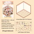Set adesivi 3D cameretta pinguino fai-da-te con decalcomanie PET e base - Penguin Bedroom