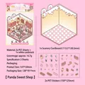 Set adesivi PET 3D Panda Sweet Shop con scheda di sfondo per scrapbooking creativo - Panda Sweet Shop