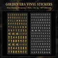 Gold and silver PET stickers with English alphabet and numbers for scrapbooking - Gold Joy British Time