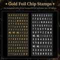 Gouden en zilveren folie PET alfabet en cijfer stickers voor vintage journaling - Goudfolie Fragmenten