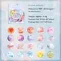 Wasserdichte Planetenaufkleber PET-Material für Scrapbooking 20 Motive 40 Blatt - Traumnebel