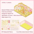 Autocollants 3D Spring Flowers DIY pour scènes miniatures, thème jardin de chats - Fleurs de Printemps