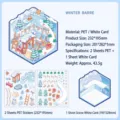 Kit d'autocollants scène 3D DIY conte d'hiver avec stickers PET et carte de fond - Ballet d'Hiver