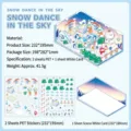 Coffret d'autocollants DIY de scène de neige miniature 3D pour scrapbooking créatif - Neige Dansante