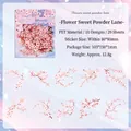 Rosa Kirschblüten PET Aufkleber, 20-teiliges Set für Scrapbooking und Dekoration - Blume Süßes Rosa