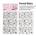 Adesivi decorativi in PET impermeabile a tema panda per diari e scrapbooking - Diario della Foresta