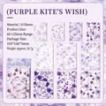 Purple floral scrapbooking paper set with romantic flowers for DIY journal decoration - Purple Iris Wish