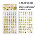 Waterproof PET stickers variant for journals featuring cute cartoon lifestyle icons - Line Mood