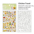 Cute cartoon chick travel series waterproof PET stickers for journaling decoration - Chicken Travel
