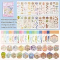 Libro di adesivi 3D stile Sims con 40 fogli di materiali per scene in miniatura PET - Serie Sims