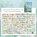 Lot de 200 autocollants artistiques en papier avec de magnifiques paysages de printemps - Eau de Printemps