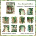 Wasserdichte PET-Sticker Efeulabyrinth-Set mit 10 handgezeichneten Gartenbogen-Motiven - Blumenranken-Mysterium