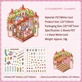 Σετ τρισδιάστατων αυτοκόλλητων DIY Strawberry Champs με αυτοκόλλητα PET και βάση - Πεδία Φράουλας