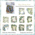 Set di adesivi da giardino in PET con fiori di convolvolo e recinzione in legno, 10 pezzi - Altoparlante Lanyun (1007)