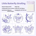 6pcs butterfly hollow PET painting templates for DIY scrapbooking and drawing - Flutterly Walk