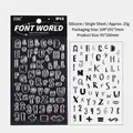 Tampons transparents en silicone avec lettres et chiffres pour scrapbooking et DIY - Monde des Polices