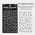 Transparent silicone letter and number stamps set for DIY scrapbooking and planners - Word Collage