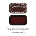 Water-based scarlet ink pad for stamps and DIY crafts in a durable plastic case - Scarlet