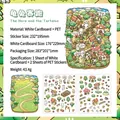 DIY watercolor cartoon tortoise and hare scene stickers with PET material and background card - Fairy Tale-Tortoise And Hare