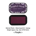 Purple high density water-based ink pad for rubber stamps and vintage scrapbooking DIY - Purple