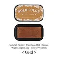 Golden high-density water-based ink pad for rubber stamps and vintage journaling - Gold