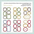 6 sheets of self-adhesive scrapbooking border stickers in assorted colors and shapes - Temporary Inspiration