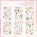 Set de pegatinas impermeables de PET para diario con ilustraciones Summer Girl - Verano