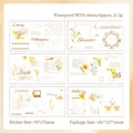 6 Blatt wasserfeste PET-Blumenaufkleber für Journaling im Herbst-Spitzen-Design - Herbstzauber-Spitze