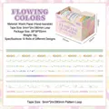 10 rolls of soft-colored washi tape with floral patterns, 5mm by 2m for scrapbooking - Flowing Colors