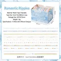 Romantic Ripple 10-roll washi tape set with floral patterns and soft pastel border designs - Romantic Ripples