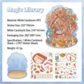 Set d'autocollants 3D Bibliothèque Magique avec stickers PET et base cartonnée - Bibliothèque Magique