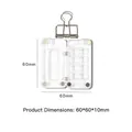 Portable 8-grid acrylic palette with magnetic closure and metal clip for watercolor - 8 Compartments / Clear