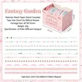 Dream Garden series 10-roll washi tape set with floral patterns and grid designs - Fantasy Garden