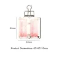 8-well portable acrylic palette with pink quicksand glitter, size 60x60x10mm with clip - 8 Compartments / Pink Quicksand