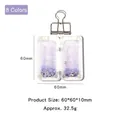 Palette 8 cases en acrylique avec paillettes mauves et fermeture magnétique pour peinture - 8 compartiments / Sable Mouvant Violet