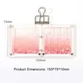 Palette aquarelle acrylique 15 cases avec sable scintillant rose et clip métallique - 15 Grilles / Sable Mouvant Rose