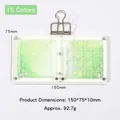 Palette en acrylique verte à 15 compartiments pour peinture avec pince en métal - 15 Grilles / Sable Mouvant Vert