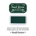 High-density snail green oil-based ink pad for vintage scrapbooking and DIY crafts - Snail Green