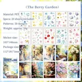 The Berry Garden PET stickersset met 20 handgeschilderde bloemen- en tuinontwerpen - Bessentuin