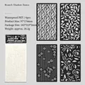 Set of 4 waterproof PET flower stencils for DIY painting and floral leaf art patterns - Dancing Branch Shadows