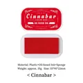 Retro cinnabar red ink pad for DIY scrapbooking with vintage style plastic case - Cinnabar