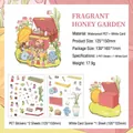 Σετ τρισδιάστατα αυτοκόλλητα τοπίου Floral Honey Garden DIY με αδιάβροχα φύλλα PET - Αρωματικός Κήπος Μελιού