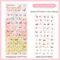 Cute white sheep cartoon PET stickers for scrapbooking and waterproof decoration - Fluffy Sheep
