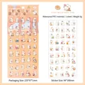 Cute white bear PET sticker sheet for scrapbooking, waterproof and 225x97mm in size - Little White Bear Cub