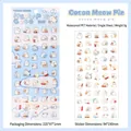 Cute cartoon cat PET stickers for journaling with waterproof soft-tone illustrations - Coco Meow Pie
