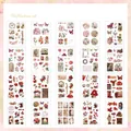 20 sheets of vintage PET stickers featuring retro floral and butterfly designs - All Things Series - Flower Mirror Reflection (5943504921256)