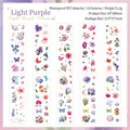 Dekorative wasserfeste PET-Aufkleber Lavender Dream mit Blumen- und Schmetterlingsmustern - 10 Blatt Set / Malven-Fata Morgana