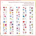 Autocollants floraux Scarlet Phantom en PET pour scrapbooking, lot de 10 feuilles - Lot de 10 feuilles / Fantôme Écarlate