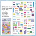 Set di 4 fogli di adesivi decorativi in PET con nuvolette di dialogo per journaling - 4 pezzi / Chat Casuale