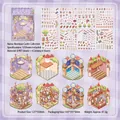 Rainbow Castle 3D miniature scene sticker set with 12 sheets of PET and white card material - Rainbow Castle Collection Set